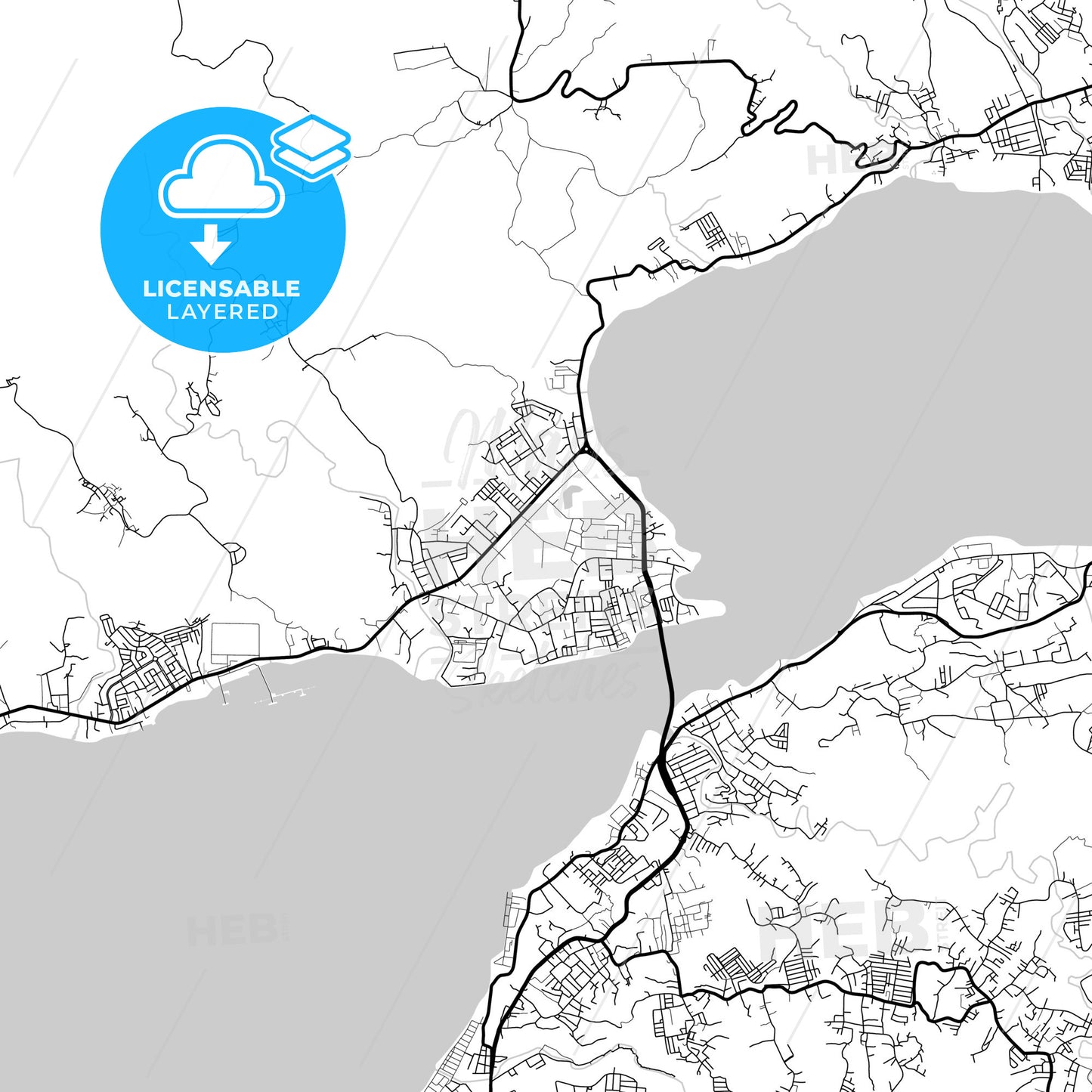 Layered PDF map of Ambon, Maluku, Indonesia