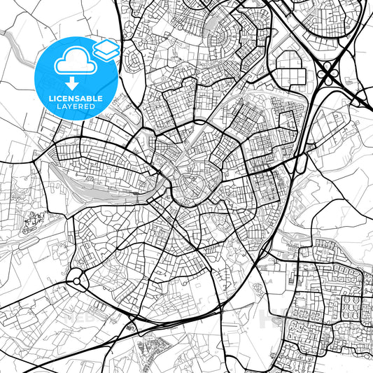 Layered PDF map of Amersfoort, Utrecht, Netherlands