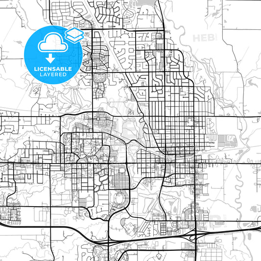 Layered PDF map of Ames, Iowa, United States