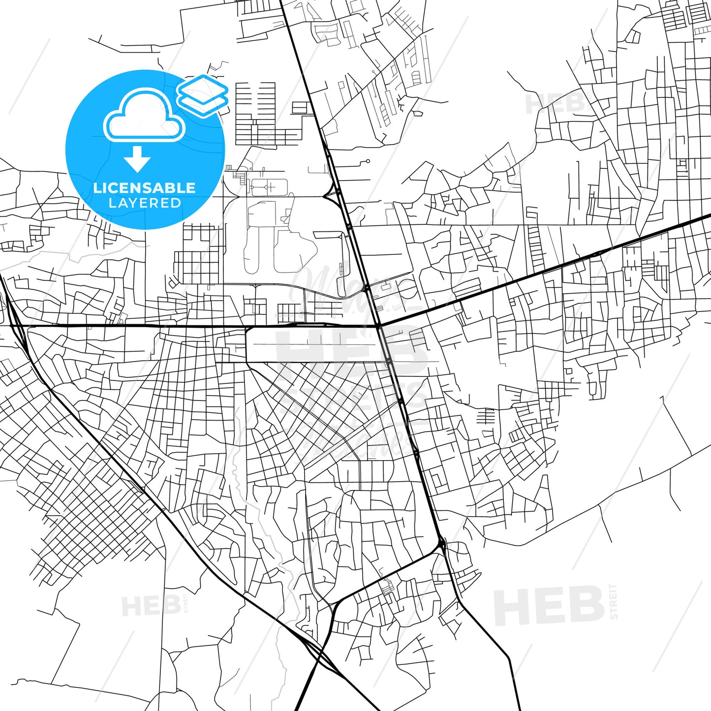 Layered PDF map of Anaco, Venezuela