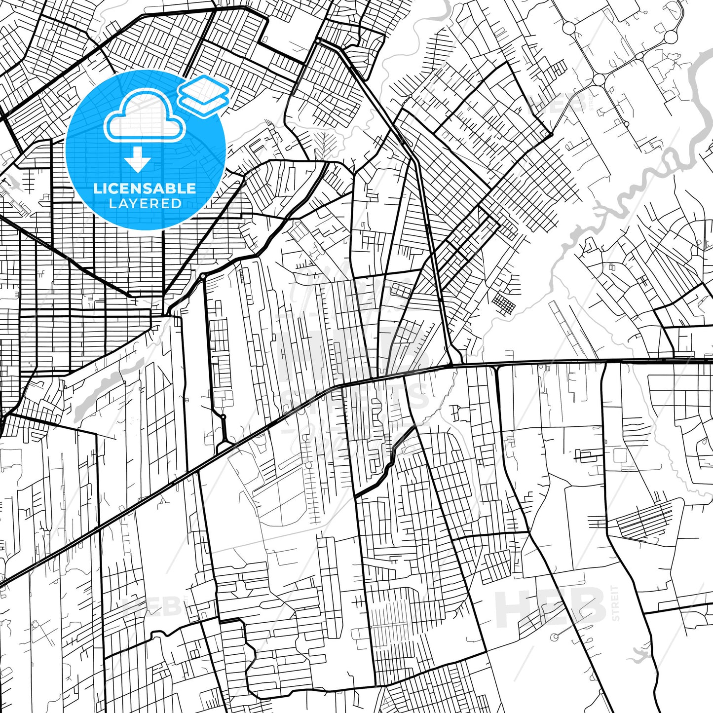 Layered PDF map of Ananindeua, Brazil