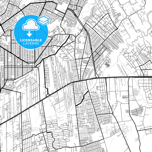 Layered PDF map of Ananindeua, Brazil