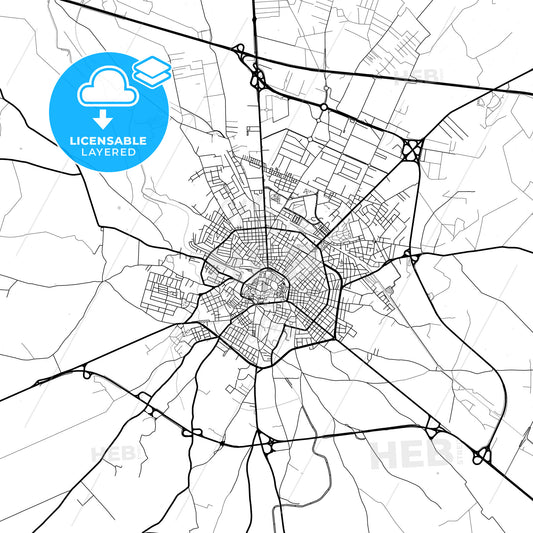 Layered PDF map of Andria, Apulia, Italy