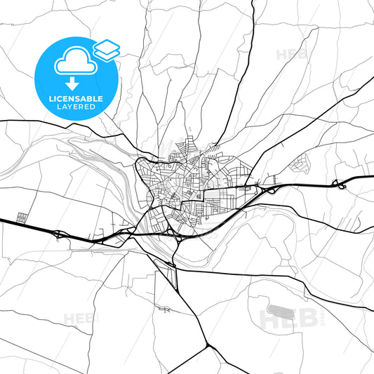 Layered PDF map of Andújar, Jaén, Spain