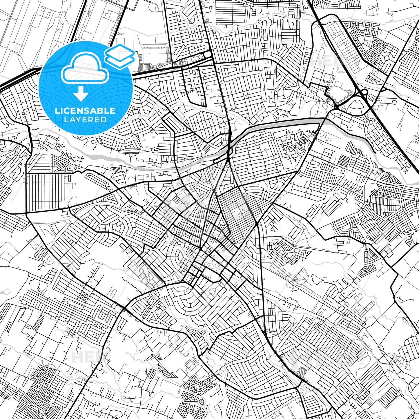 Layered PDF map of Angeles, Pampanga, Philippines