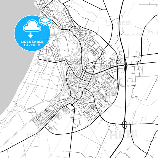 Layered PDF map of Ängelholm, Sweden