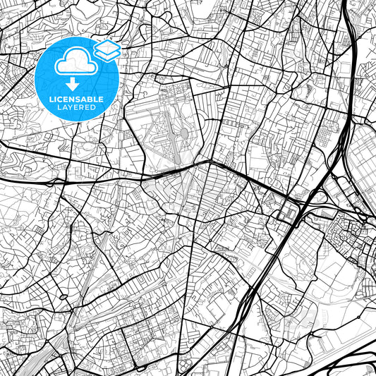 Layered PDF map of Antony, Hauts-de-Seine, France