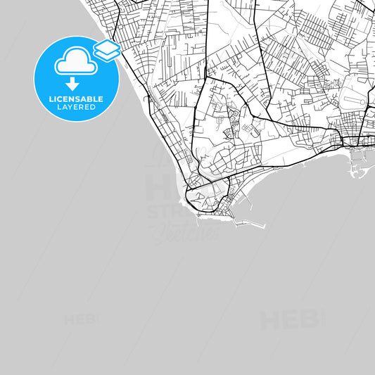 Layered PDF map of Anzio, Lazio, Italy