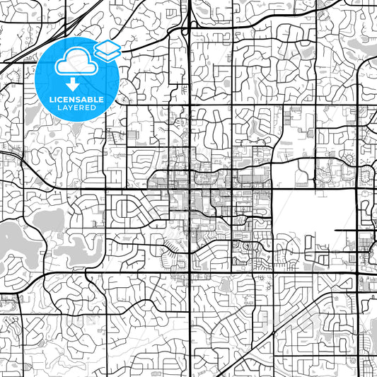 Layered PDF map of Apple Valley, Minnesota, United States