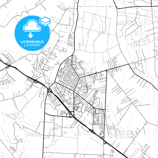 Layered PDF map of Aprilia, Lazio, Italy