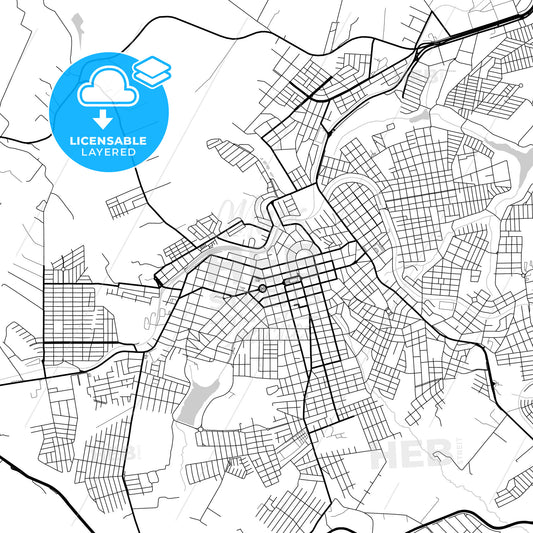 Layered PDF map of Apucarana, Brazil