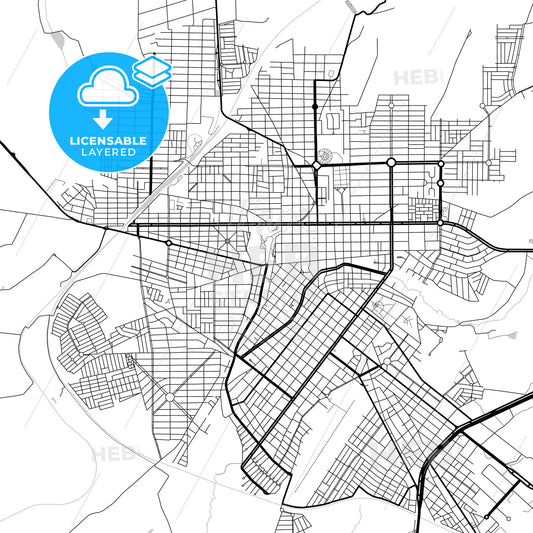 Layered PDF map of Araguari, Brazil