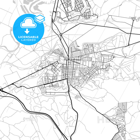 Layered PDF map of Aranjuez, Madrid, Spain