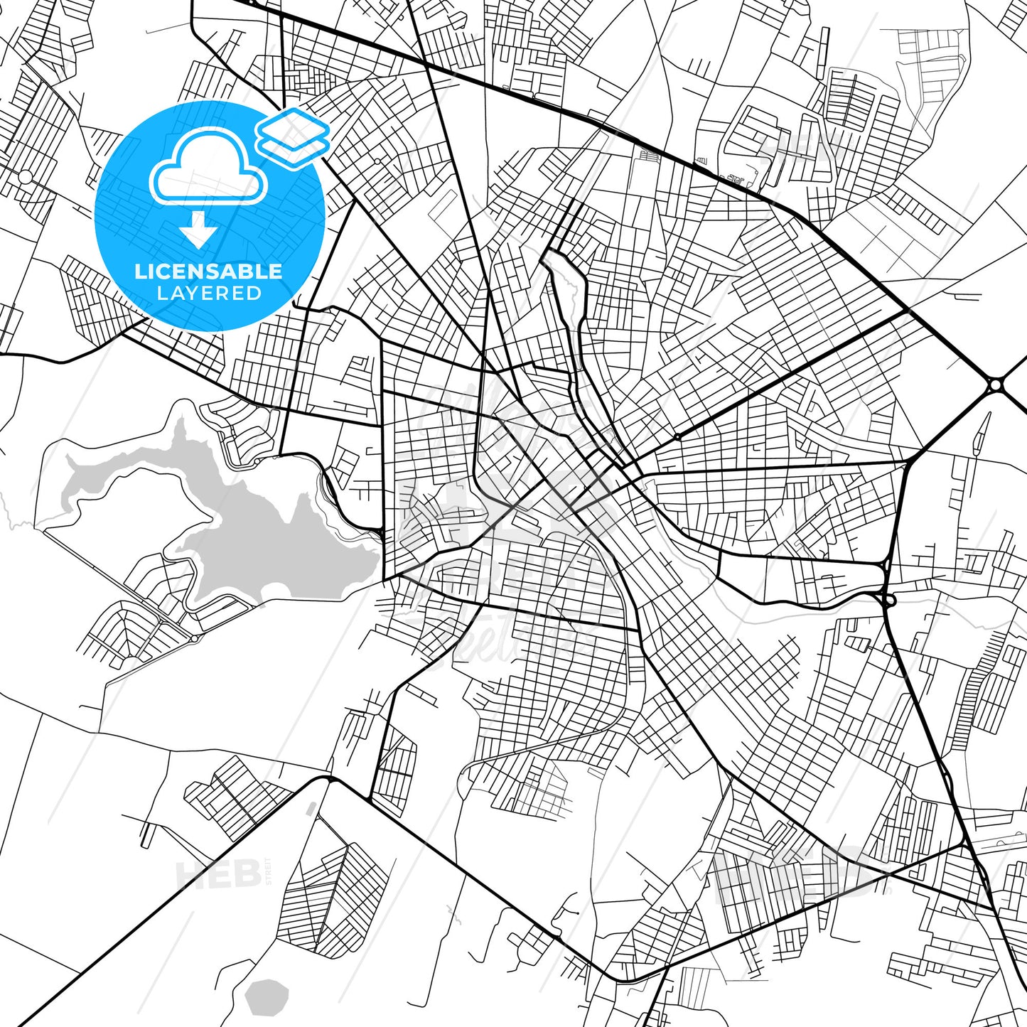 Layered PDF map of Arapiraca, Brazil