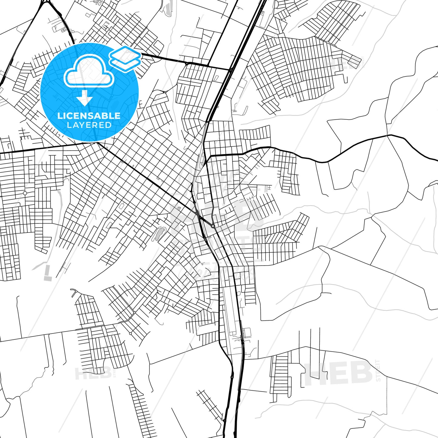 Layered PDF map of Arapongas, Brazil