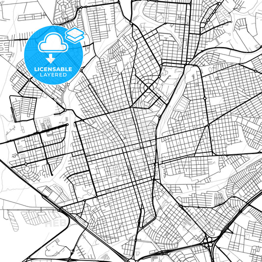 Layered PDF map of Araraquara, Brazil