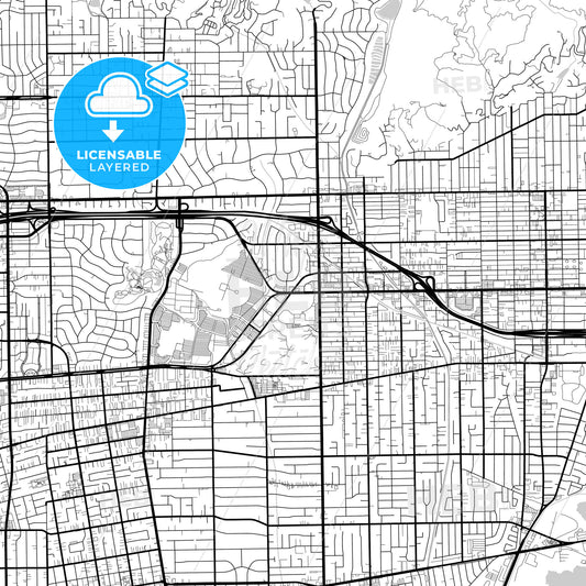 Layered PDF map of Arcadia, California, United States