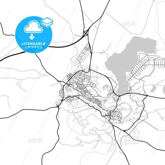 Layered PDF map of Arcos de la Frontera, Cádiz, Spain