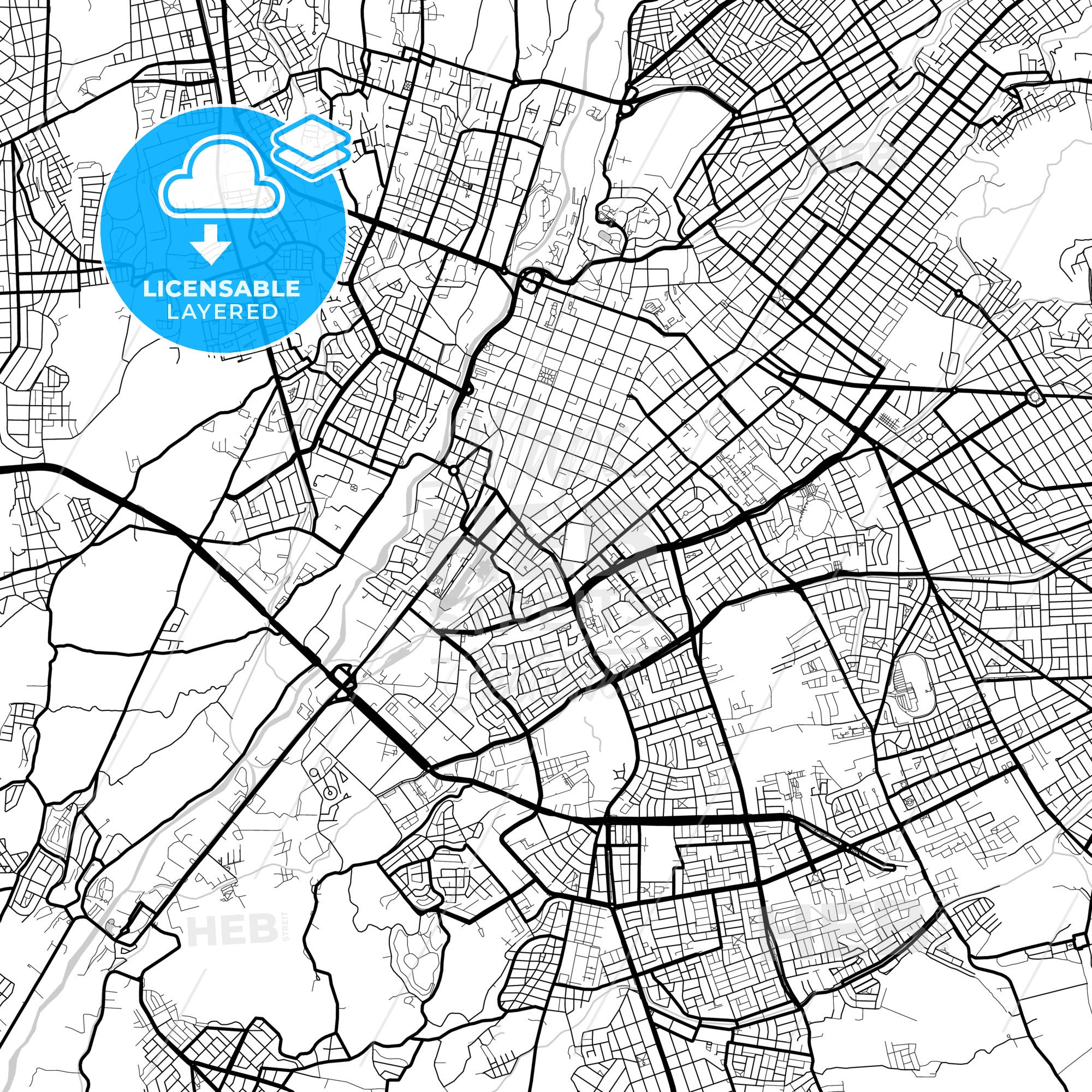 Layered Pdf Map Of Arequipa, Peru - Vector Download – Hebstreits