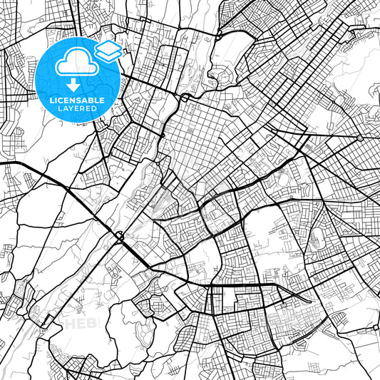 Layered PDF map of Arequipa, Peru