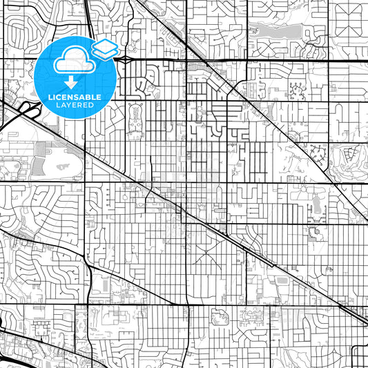 Layered PDF map of Arlington Heights, Illinois, United States