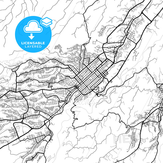 Layered PDF map of Armenia, Colombia