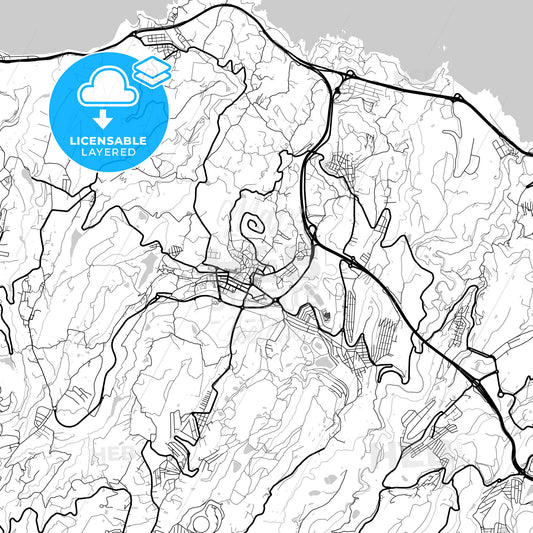 Layered PDF map of Arucas, Las Palmas, Spain