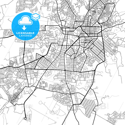 Layered PDF map of Asmara, Eritrea