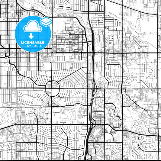 Layered PDF map of Aurora, Colorado, United States