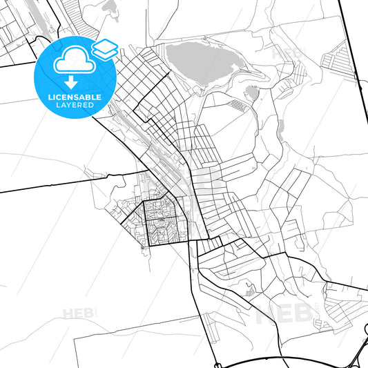 Layered PDF map of Avdiivka, Donetsk Oblast, Ukraine