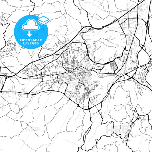 Layered PDF map of Avellino, Campania, Italy