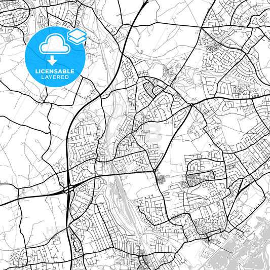Layered PDF map of Beeston and Stapleford, East Midlands, England