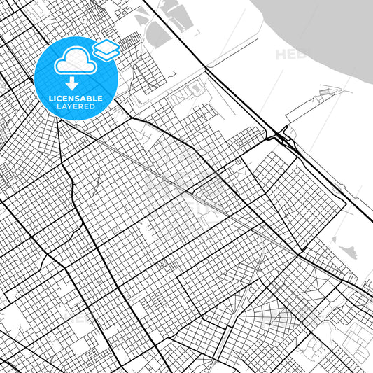 Layered PDF map of Berazategui, Argentina