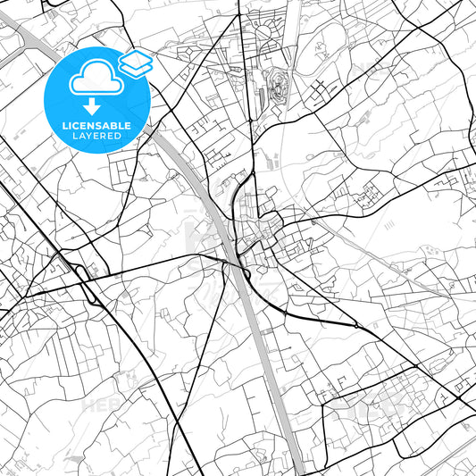 Layered PDF map of Beringen, Limburg, Belgium