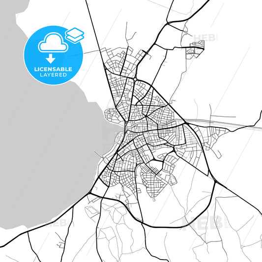 Layered PDF map of Beyşehir, Konya, Turkey