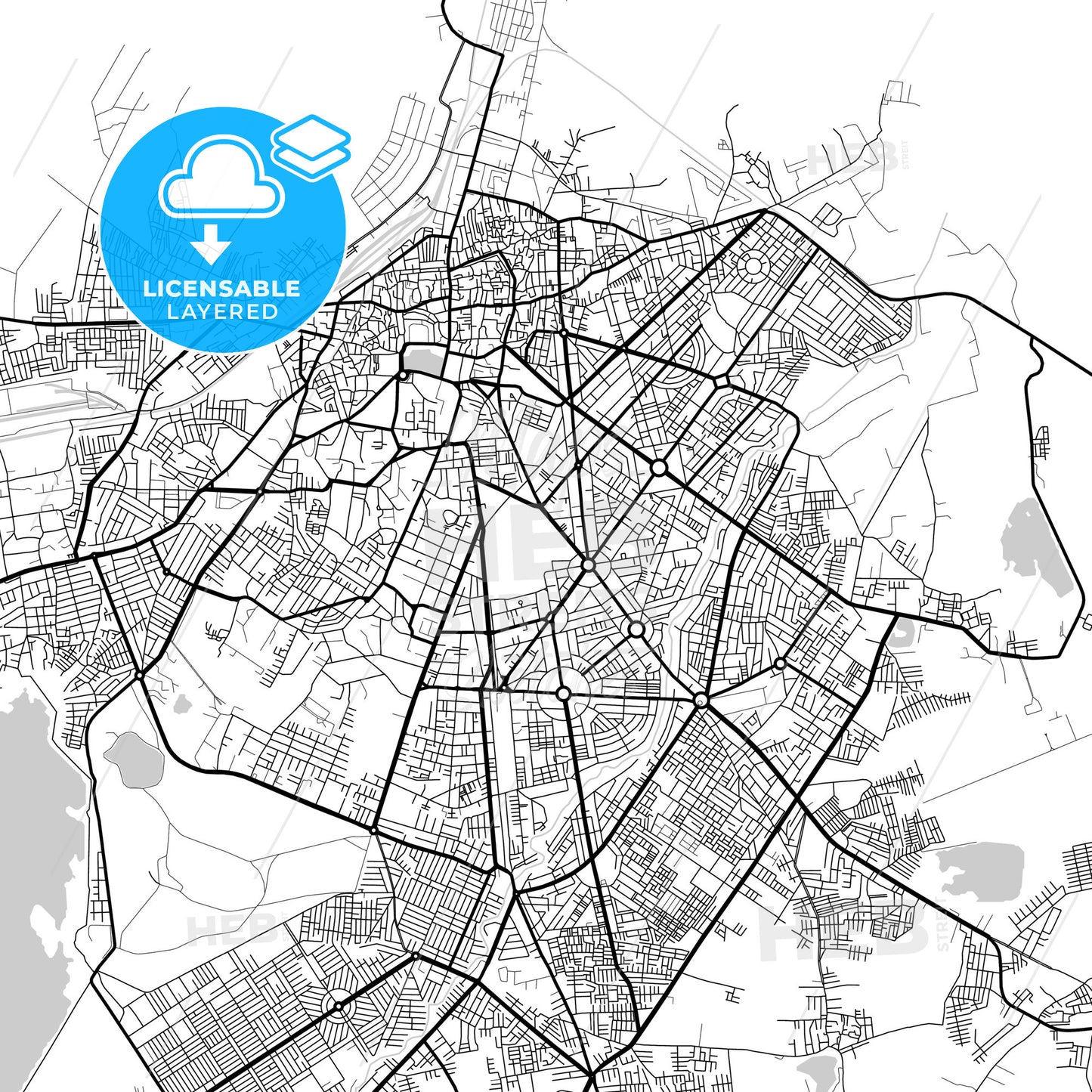Layered PDF map of Bhavnagar, Gujarat, India