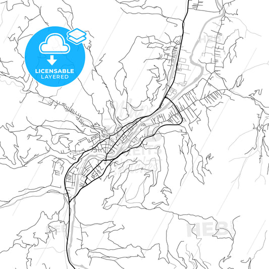 Layered PDF map of Bijelo Polje, Northern, Montenegro