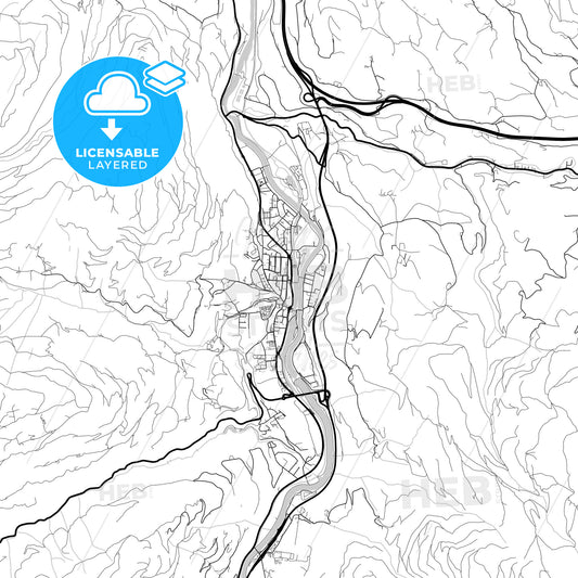 Layered PDF map of Bischofshofen, Salzburg, Austria