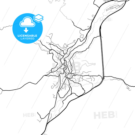 Layered PDF map of Bitlis, Bitlis, Turkey