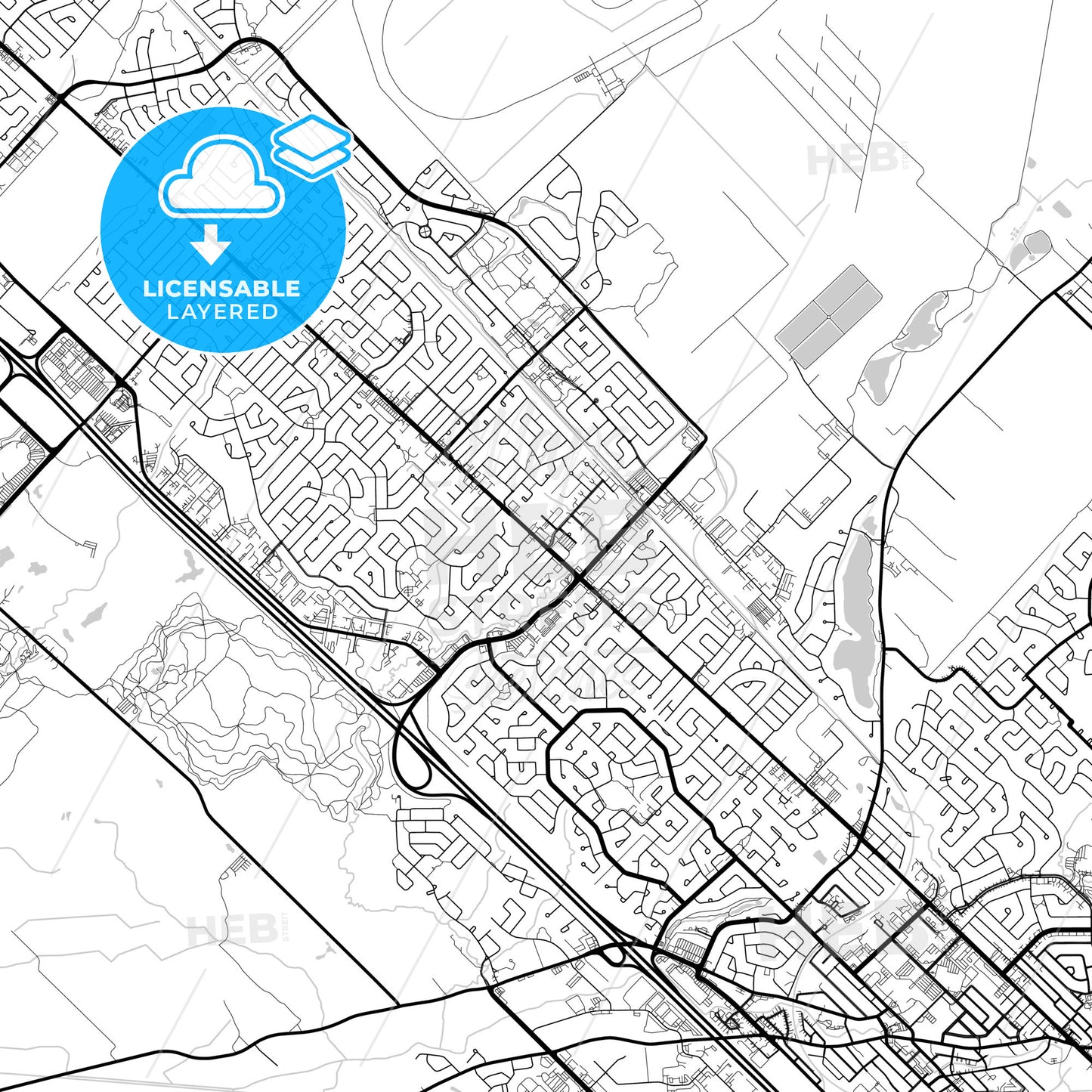 Layered PDF map of Blainville, Quebec, Canada