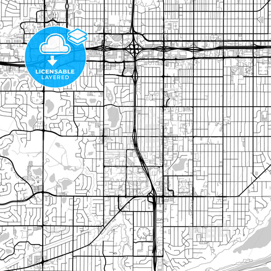 Layered PDF map of Bloomington, Minnesota, United States