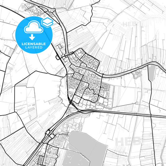 Layered PDF map of Bodegraven-Reeuwijk, South Holland, Netherlands