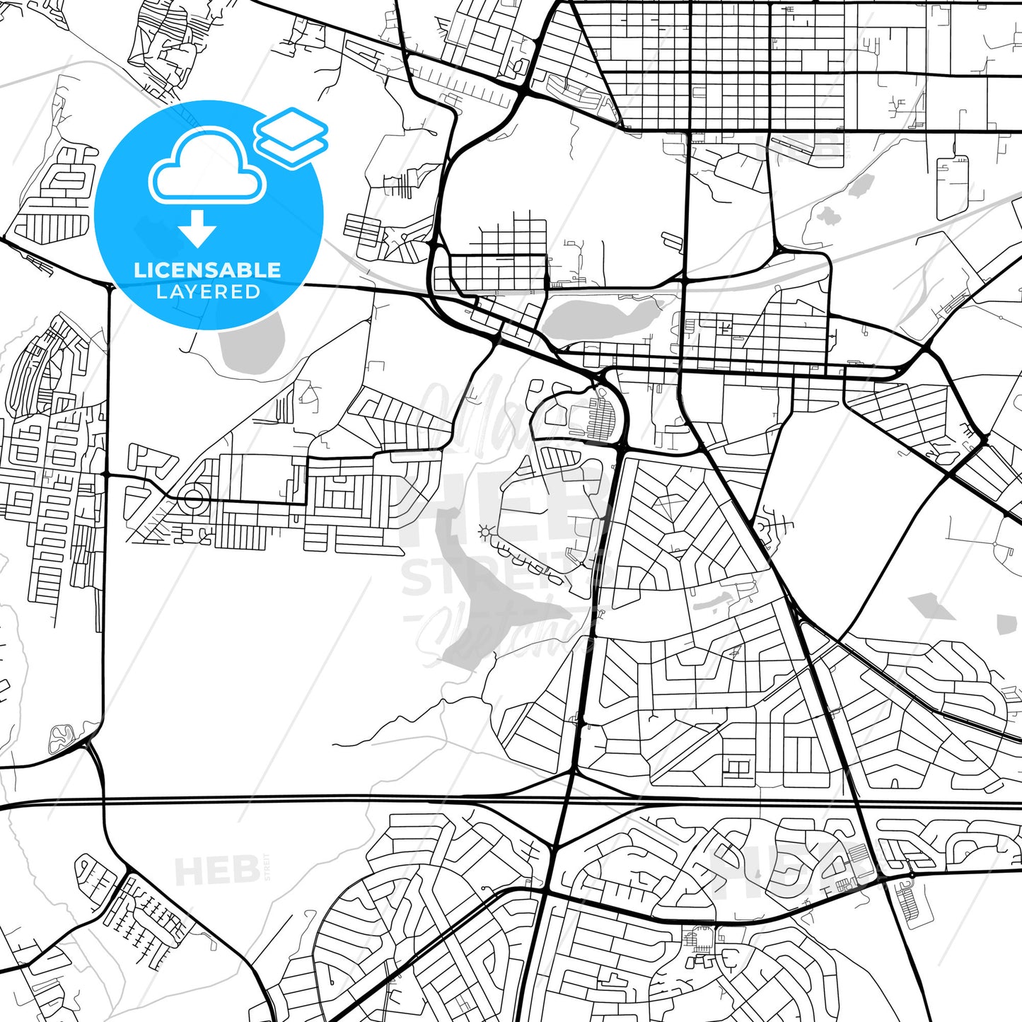 Layered PDF map of Boksburg, South Africa