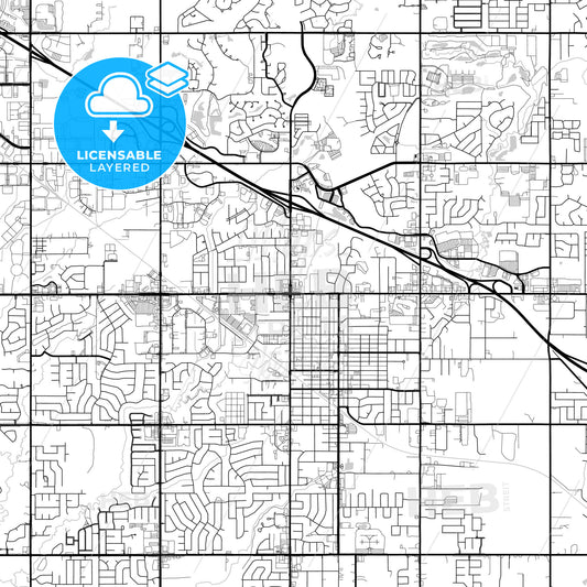 Layered PDF map of Broken Arrow, Oklahoma, United States