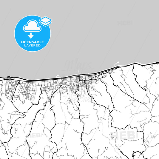 Layered PDF map of Bulancak, Giresun, Turkey