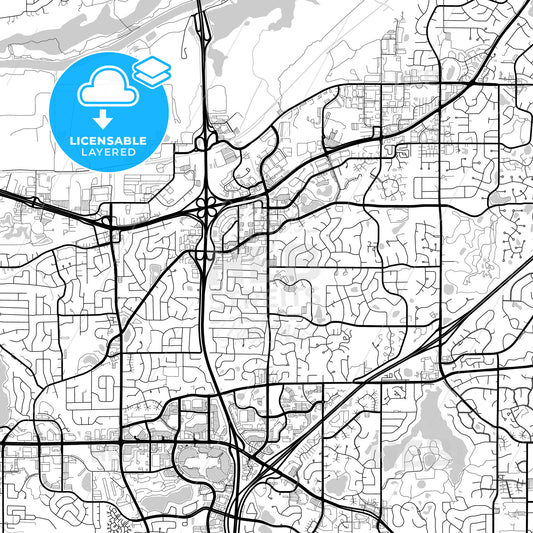Layered PDF map of Burnsville, Minnesota, United States
