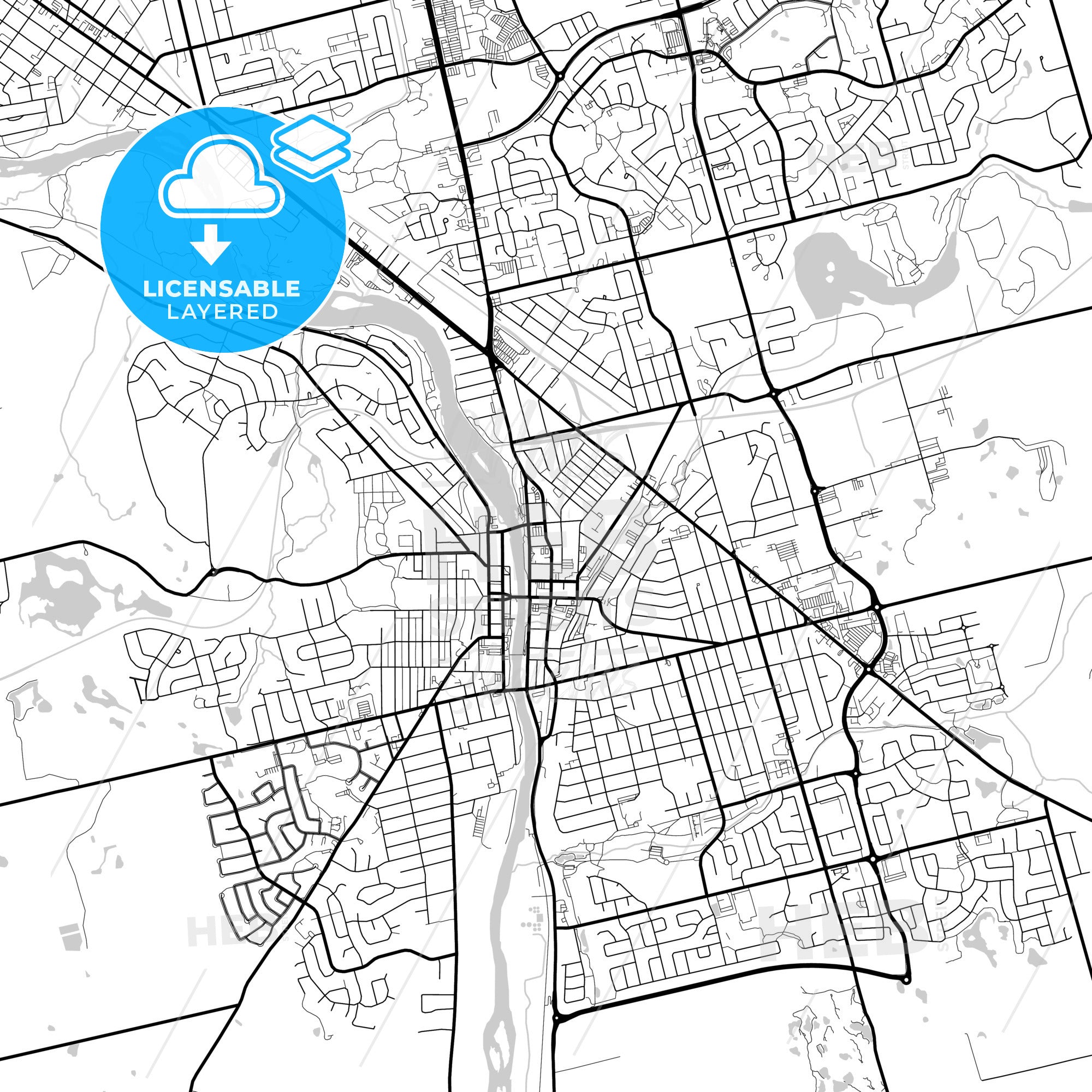 Map of Cambridge Ontario Canada