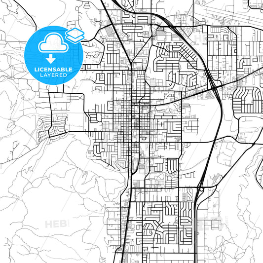 Layered PDF map of Carson City, Nevada, United States