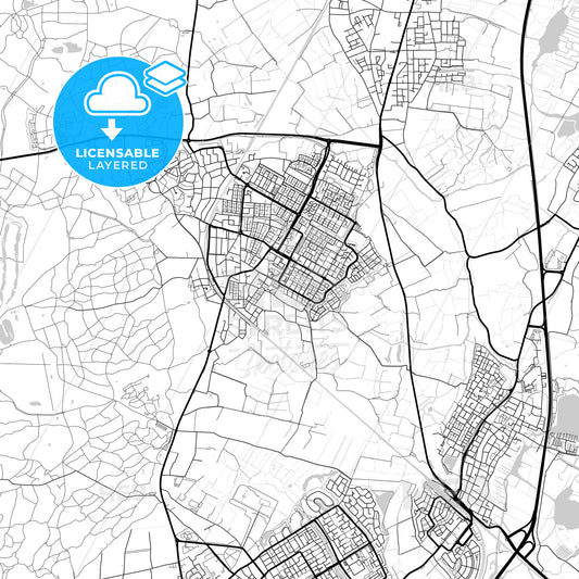 Layered PDF map of Castricum, North Holland, Netherlands