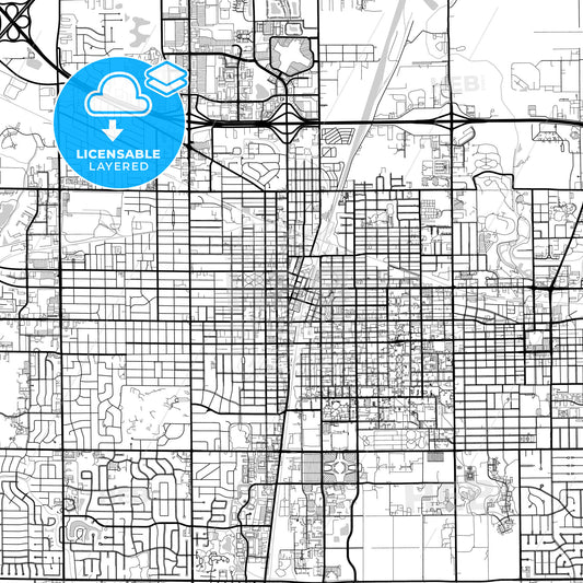 Layered PDF map of Champaign, Illinois, United States